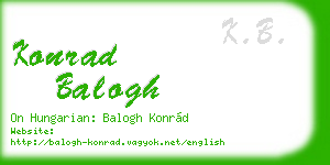 konrad balogh business card