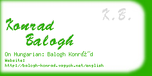 konrad balogh business card